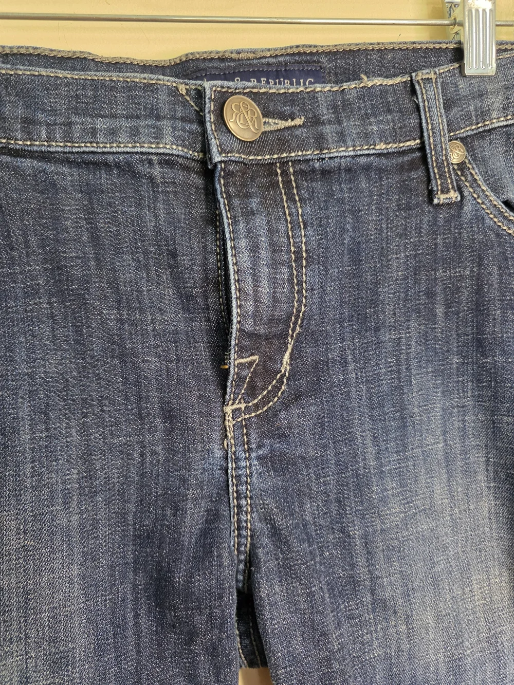 Rock & Republic Dark Indigo Kasandra Bootcut Jeans with Side Studs